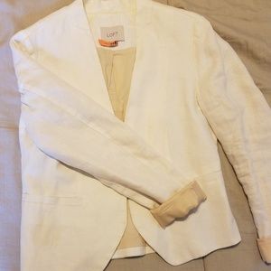 Loft linen summer off white blazer